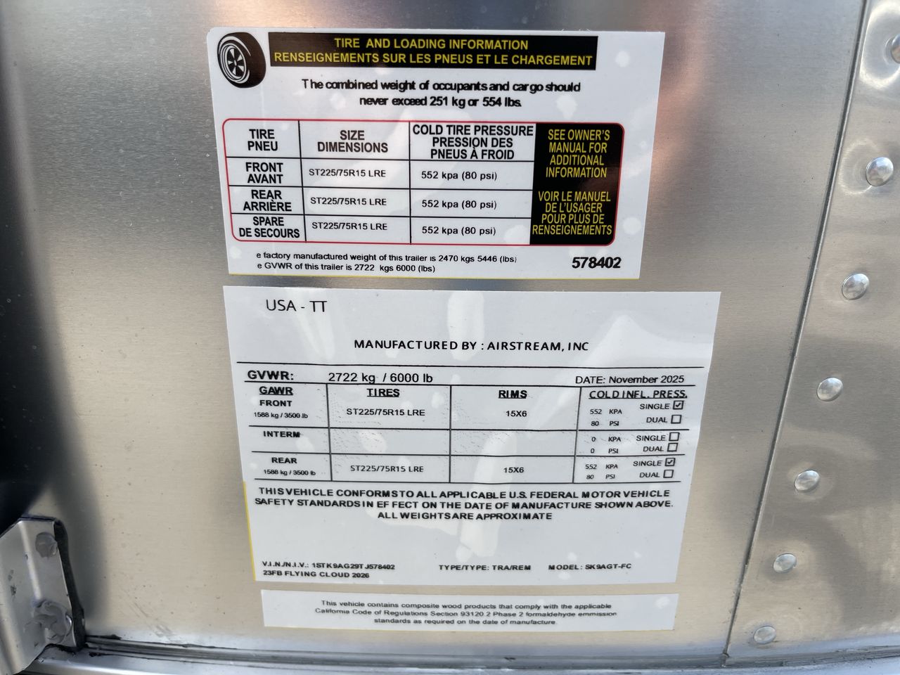 2026 Airstream 23FBT Base