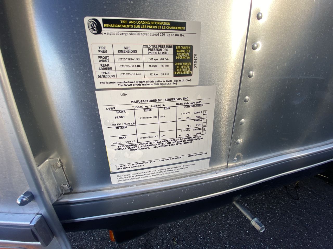 2025 Airstream 23FBT Base